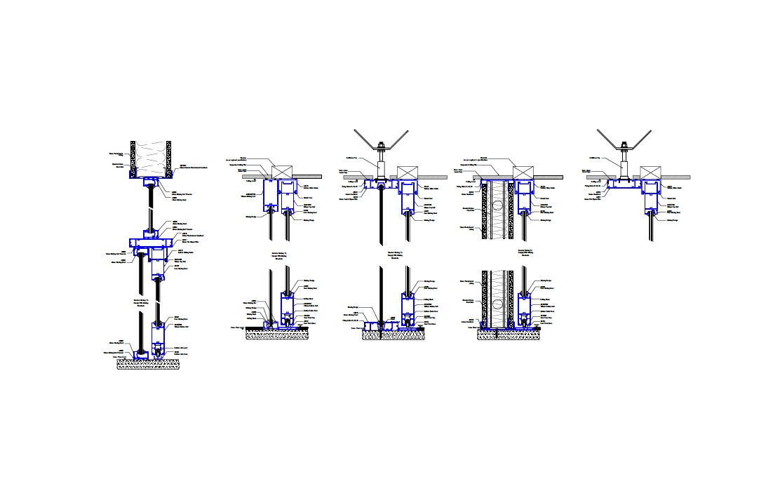 D03 Bottom Rolled Sliding Door Section